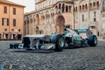 The 2013 Mercedes W04 raced by Lewis Hamilton which is begin offered for sale