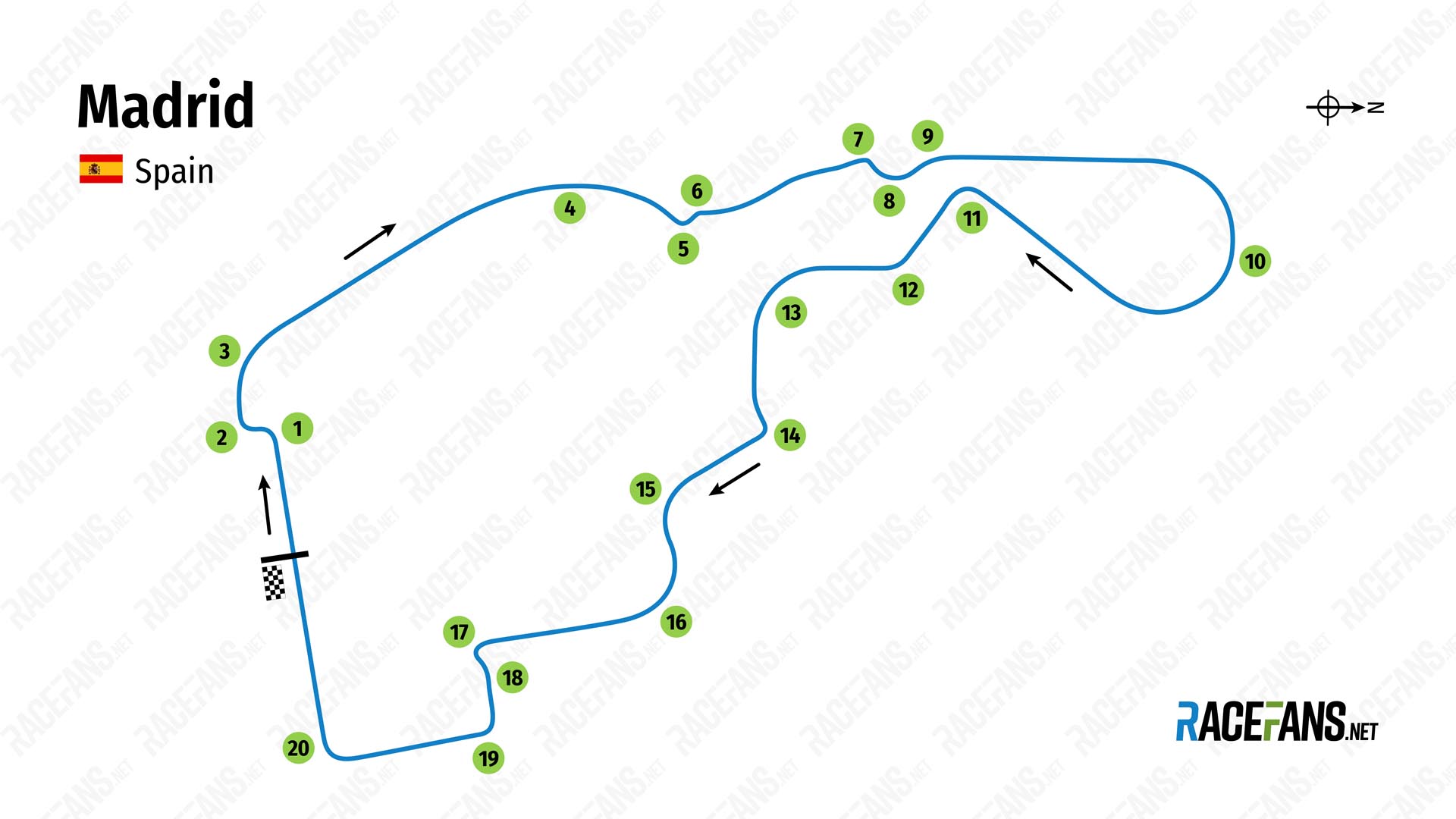 Ifema Madrid Circuit - track map