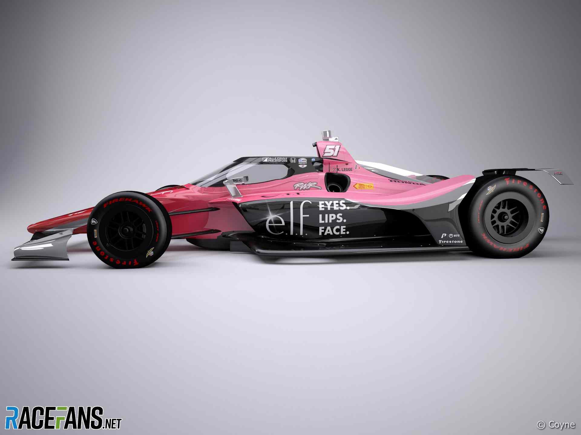 Katherine Legge's IndyCar for the 2024 Indianapolis 500
